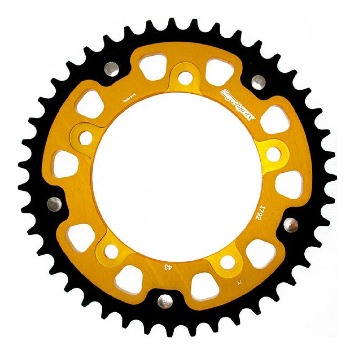 Supersprox STEALTH RST GOLD 525 43 Zähne Aluminiumkrone SUZUKI GSX R 600 06/07