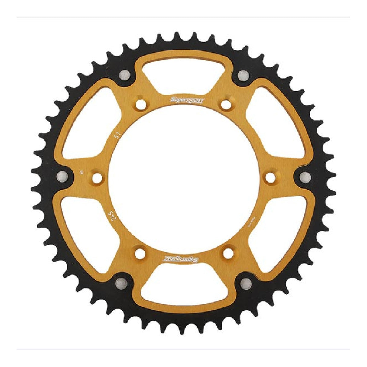 Supersprox STEALTH RST GOLD 520 51 Zähne Aluminiumkrone YAMAHA YZ F 250 09/13