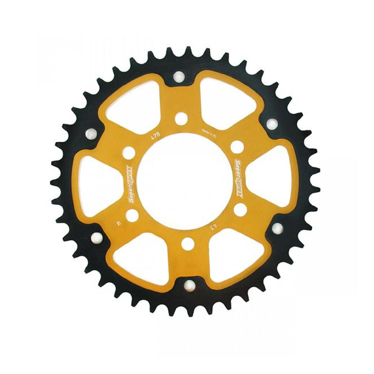 Supersprox Aluminum crown STEALTH RST GOLD 520 43 KAWASAKI ZX6R Ninja 600 07/16