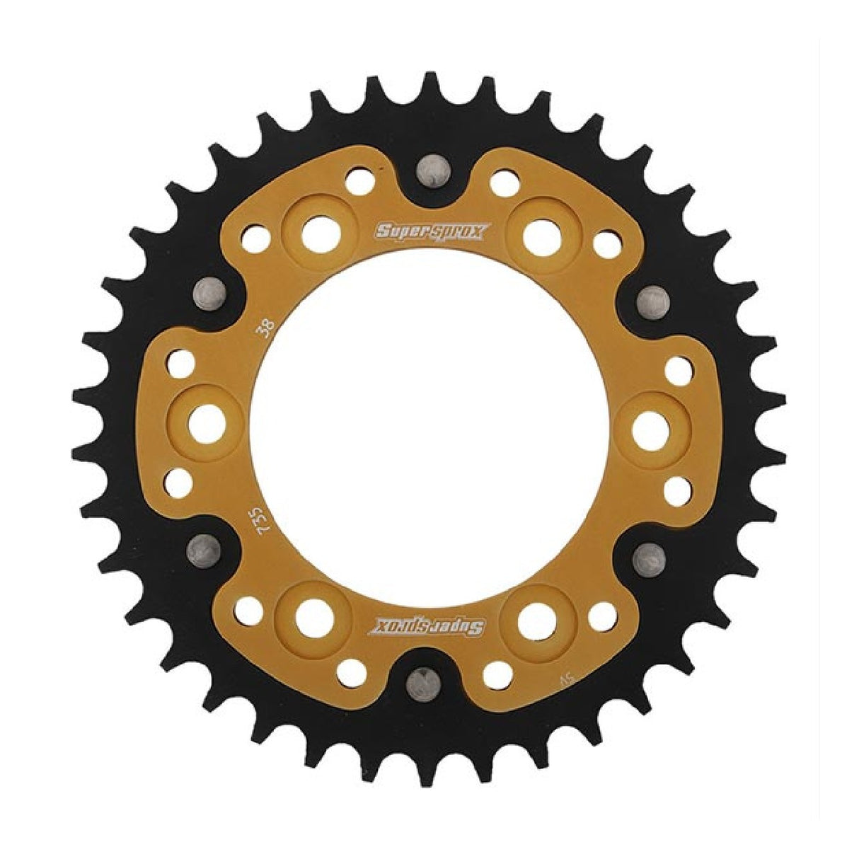 Supersprox STEALTH RST GOLD 520 38 Zähne Aluminiumkrone DUCATI Monster 600 94