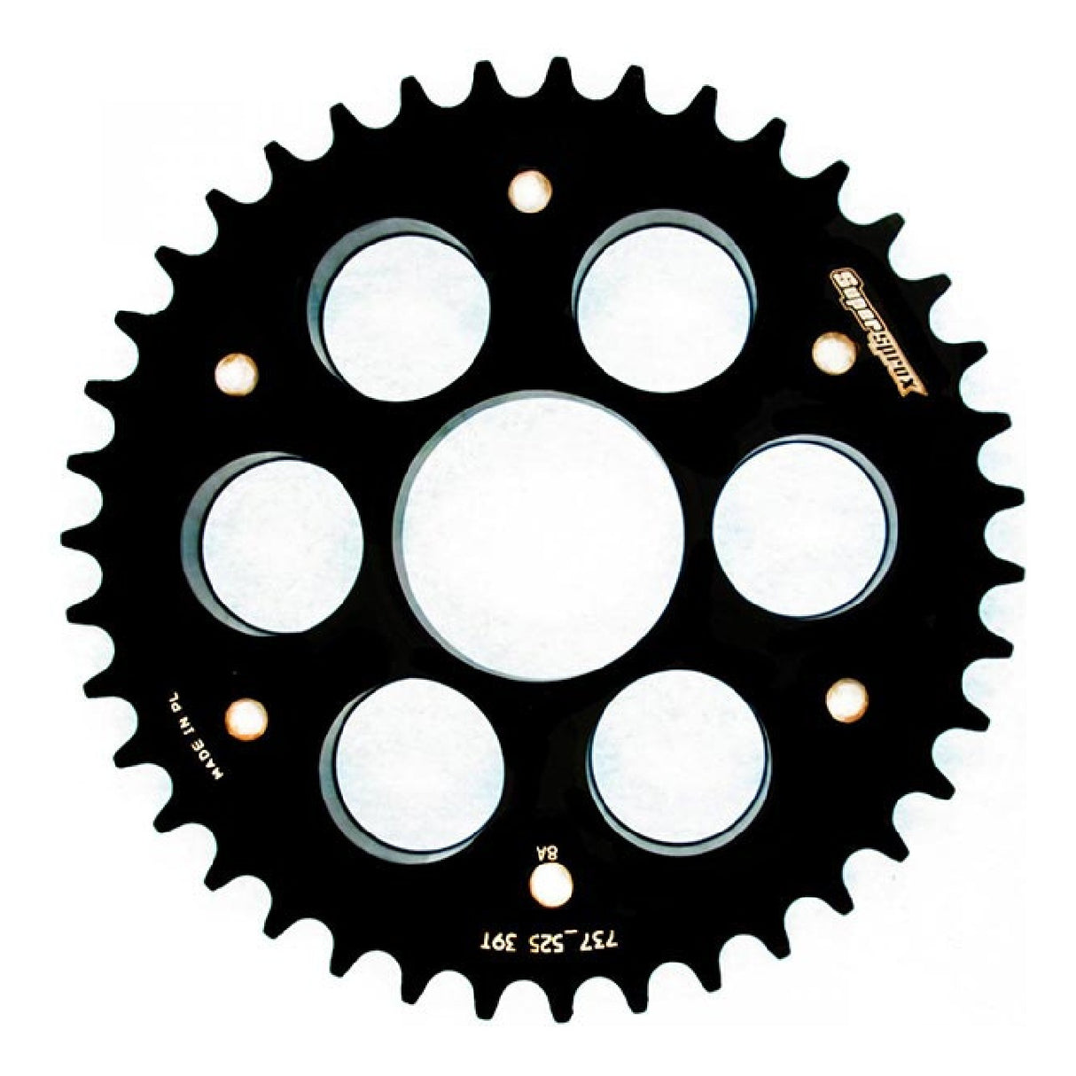 Supersprox STEALTH RST Corona de aluminio negra Paso 525 39 dientes