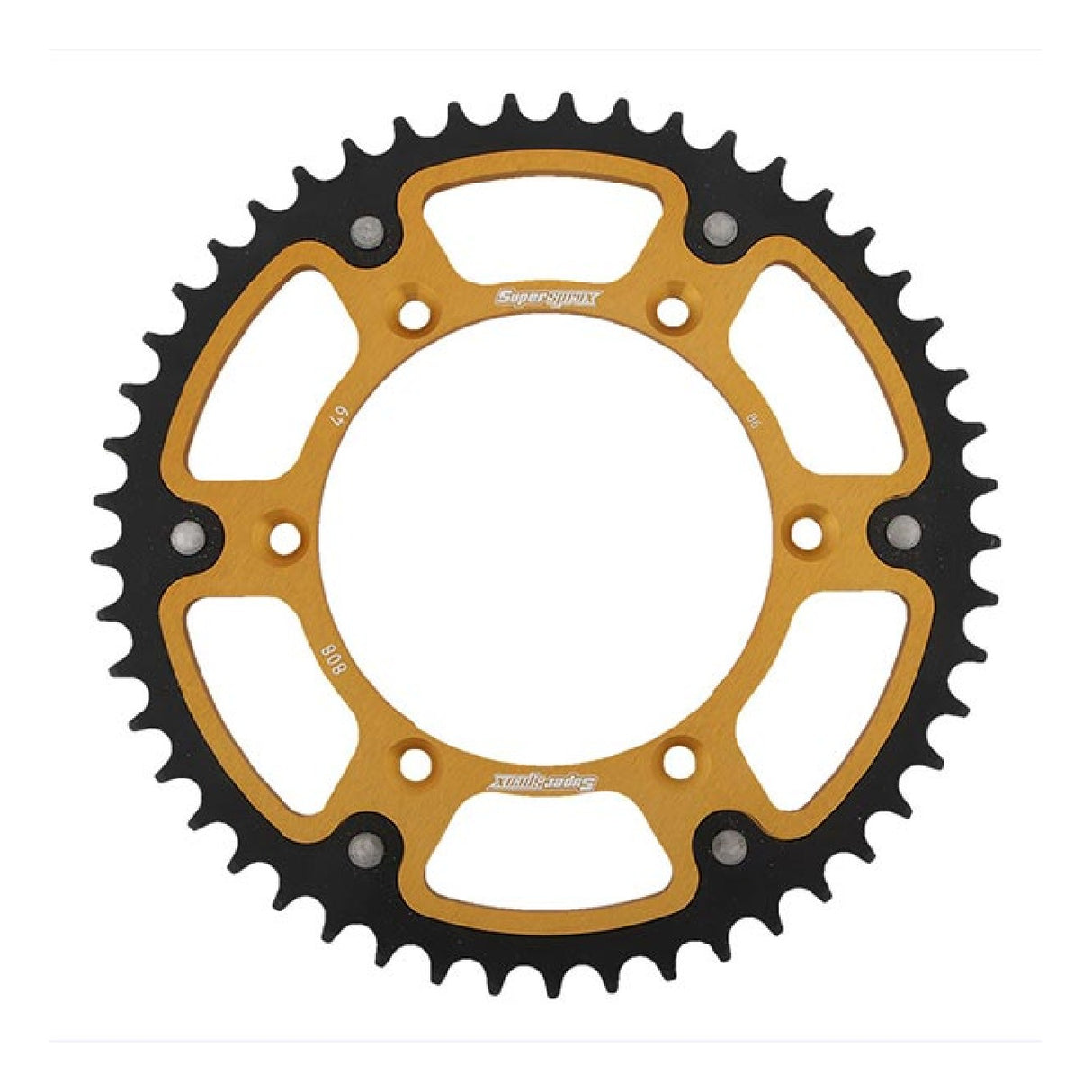 Supersprox STEALTH RST GOLD 520 49 teeth aluminum crown SUZUKI RM 125 CC 85