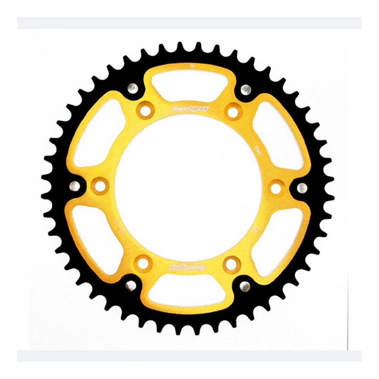Plato de aluminio Supersprox STEALTH RST GOLD 520 48 HUSABERG FC 6 VELOCIDADES 350 00/01