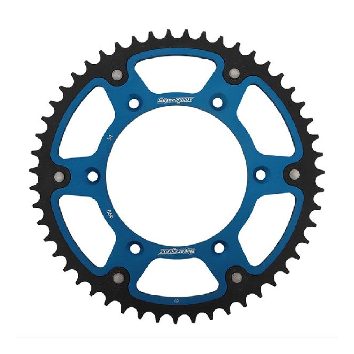 Supersprox STEALTH RST Corona de aluminio azul Paso 520 51 dientes