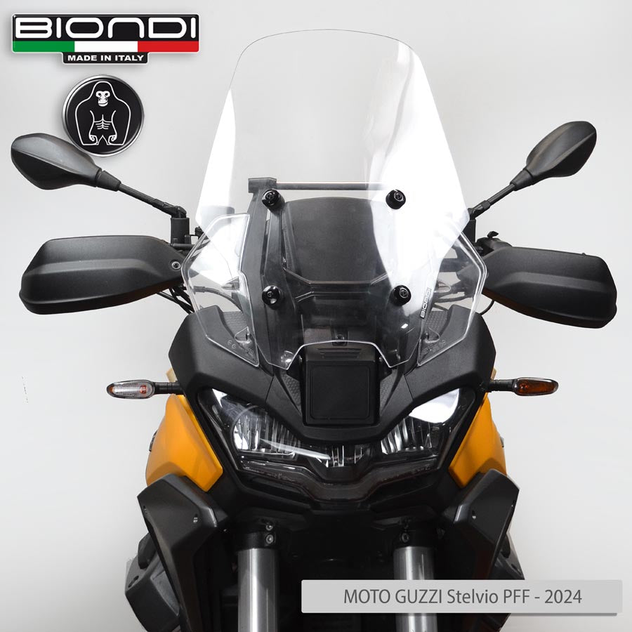 Biondi Cupolino Touring Trasparente Moto Guzzi Stelvio PFF 2024 +6 cm