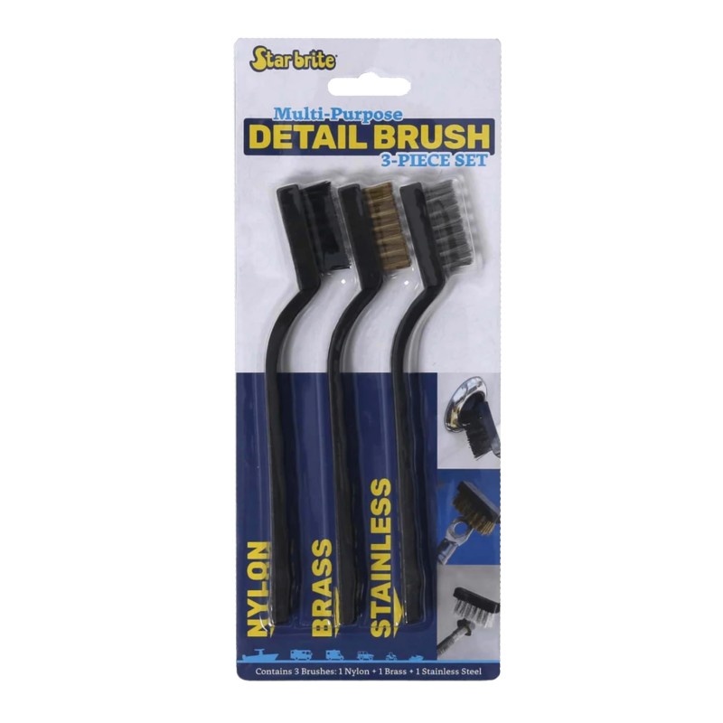 Star Brite Set di Spazzole Multiuso Detail Brush 3PZ