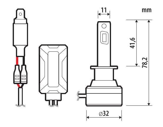 Pilot 12/24V Halo Led Jupiter Series Quick-Fit - (H1) - 55W - P14,5s - 1 pz - Scatola