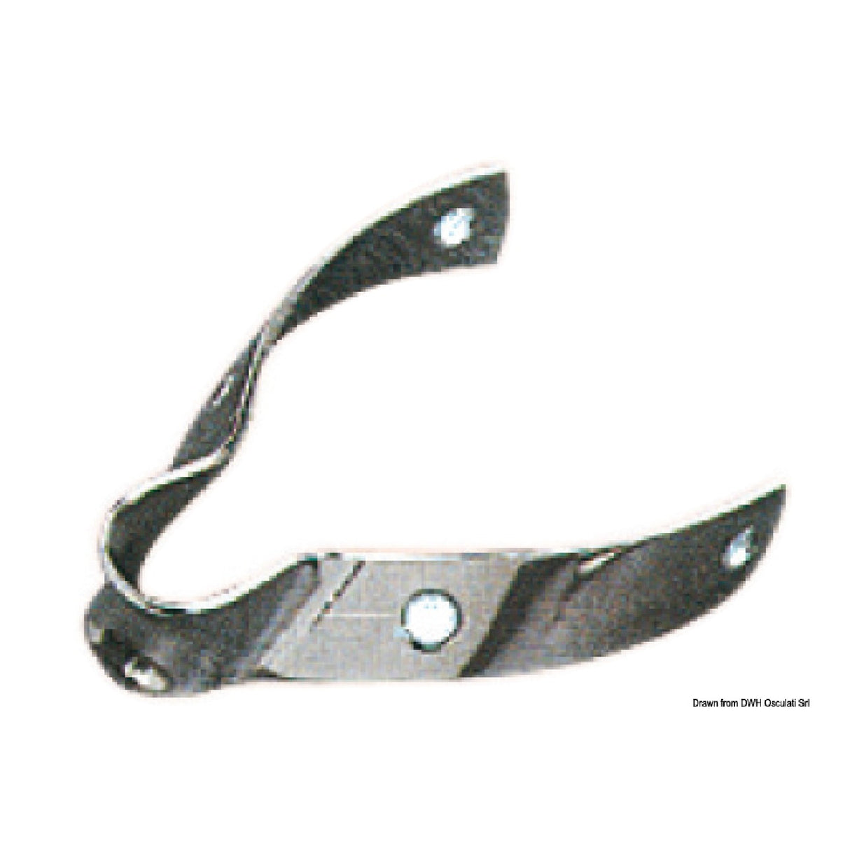 Viadana Edelstahlklemme, abgewinkelt, für 50/60 mm Wellen