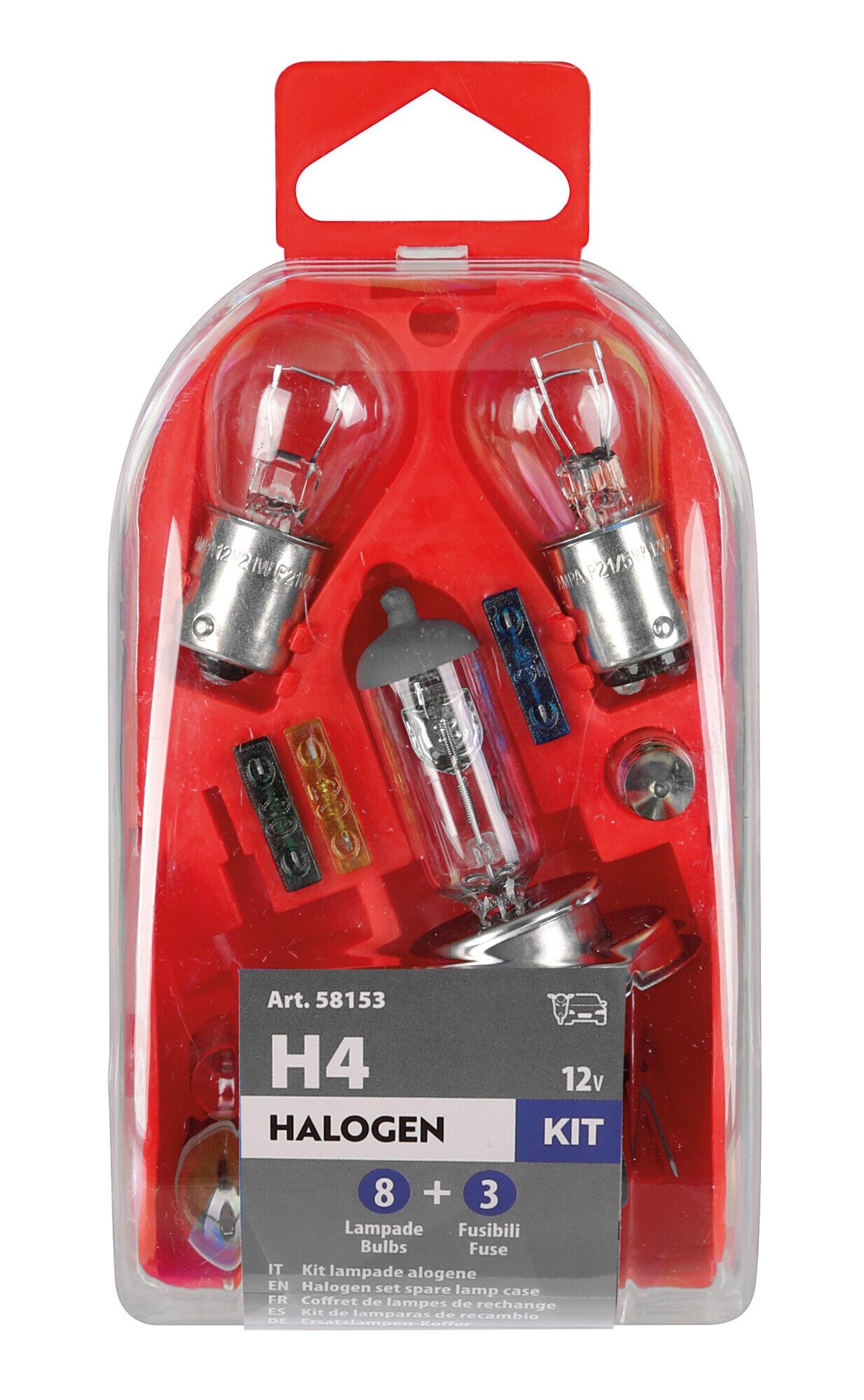 Lampa Kit lampade di ricambio 11 pz, alogena H4 - 12V 58153