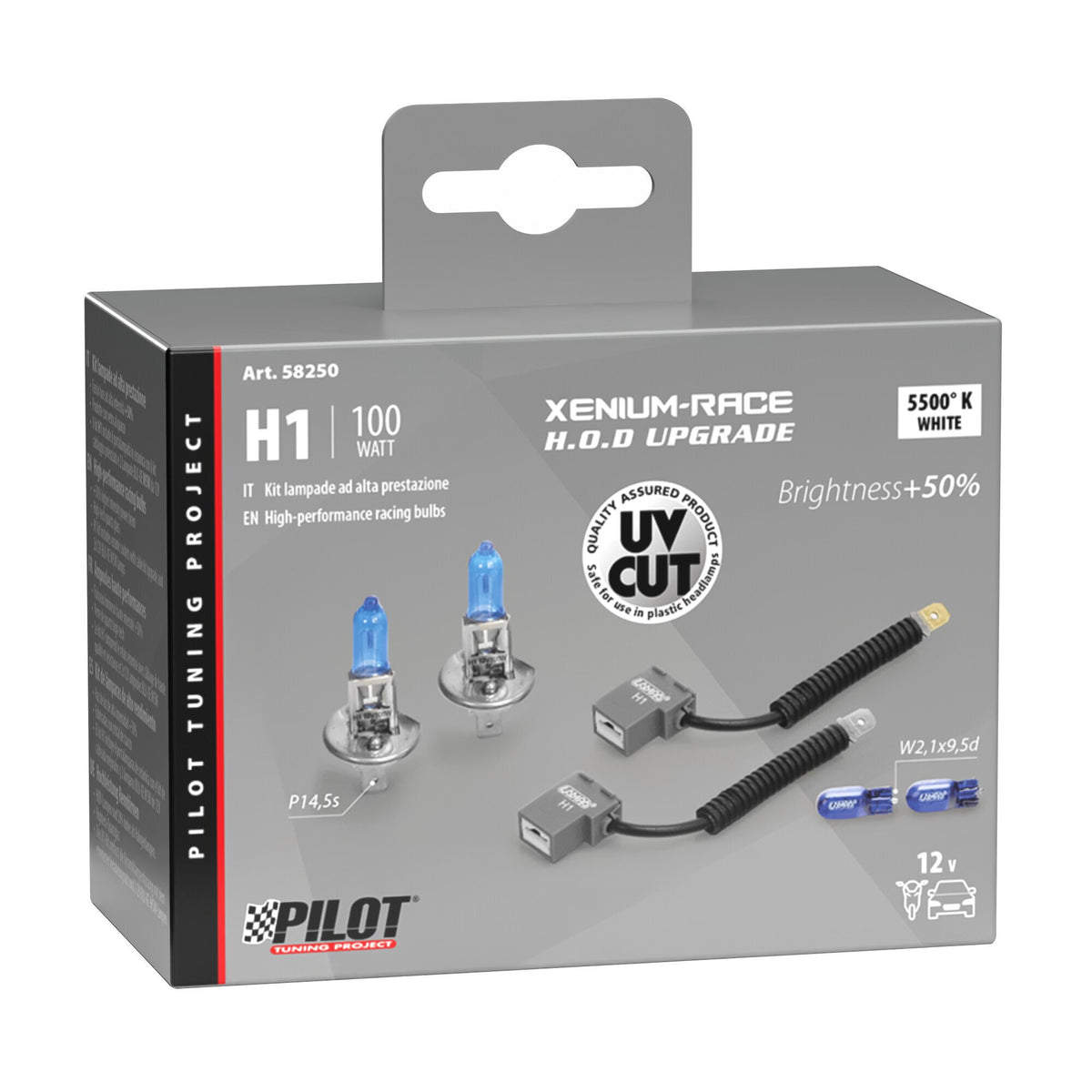 Pilot 12V Xenium Race Bonus-Pack - (H1) - 100W - P14,5s - 2 pz - Scatola Plast.
