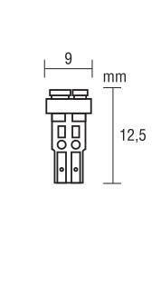 Pilot 12V Hyper-Led 3 3 SMD x 1 chip T5 W2x4,6d 2 pz Bianco 8452