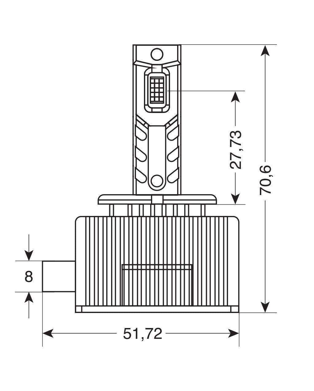 Pilot 12-24V Lampade a Led per conversione fari Xenon - (D3S-D3R) - 35W - 2 pz - Scatola