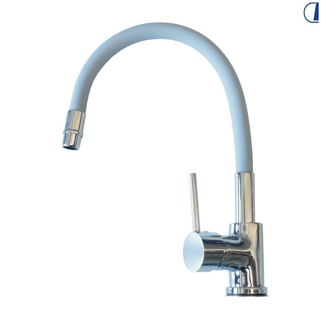Di-Tec Miscelatore monoleva metallo cromato canna flessibile grigia 515 mm