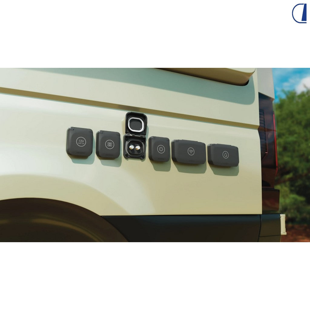 Di-Tec Presa TV/SAT da esterno serie Ventura IP68 doppio coassiale F