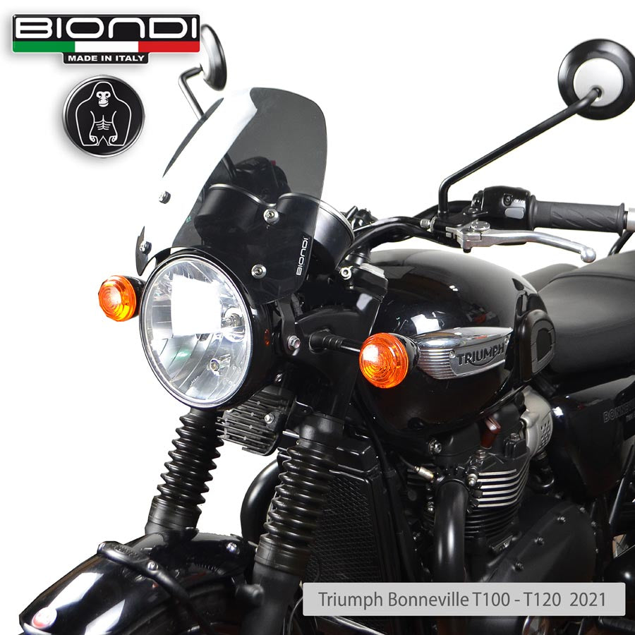 Biondi Cupolino Sport Fumè Scuro Triumph Bonneville T100 T120 2021+