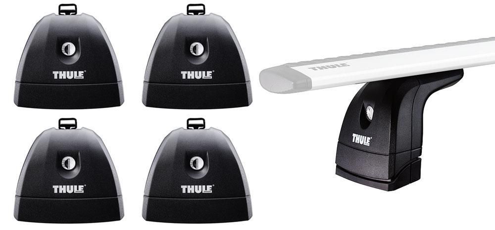 Thule 751 Juego de 4 pies Rapid Fixpoint XT para portaequipajes de techo
