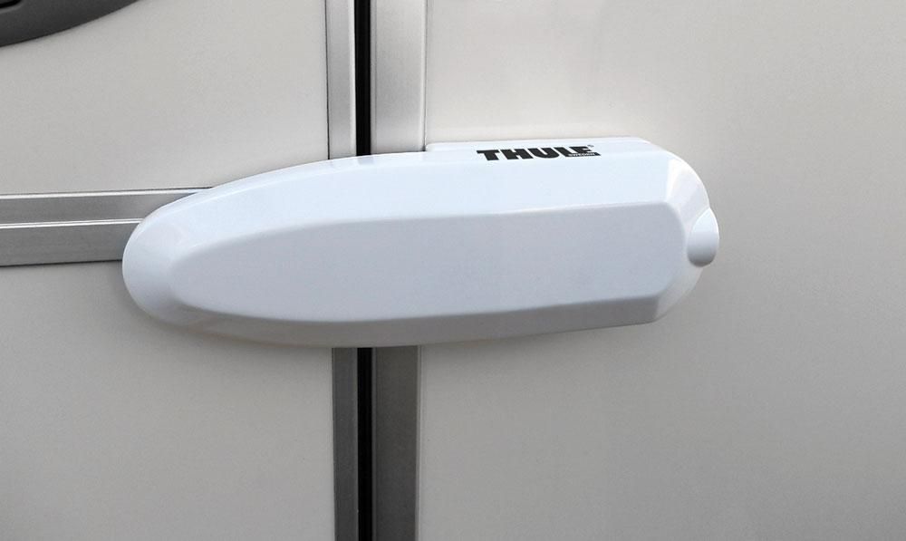 Thule 301406 Candado universal para autocaravanas y furgonetas, blanco