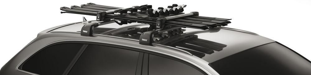 Thule 732400 SnowPack Dachskiträger für 4 Paar Ski