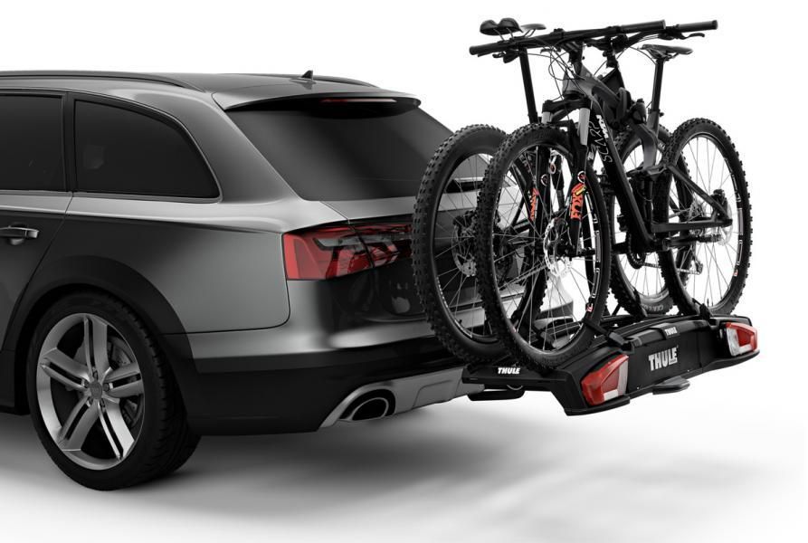 Portabicicletas para barra de remolque Thule 938001 VeloSpace XT (2 bicicletas, 13 pines, negro)