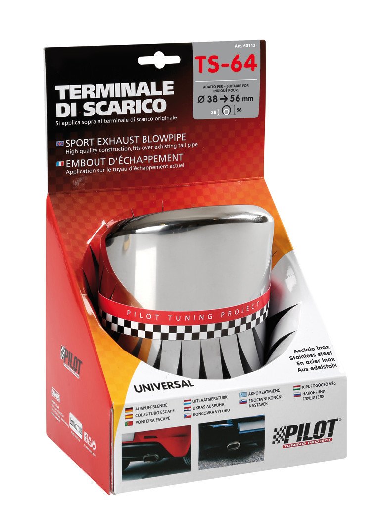 Pilot Terminale di scarico auto Taglio Diagonale TS-64