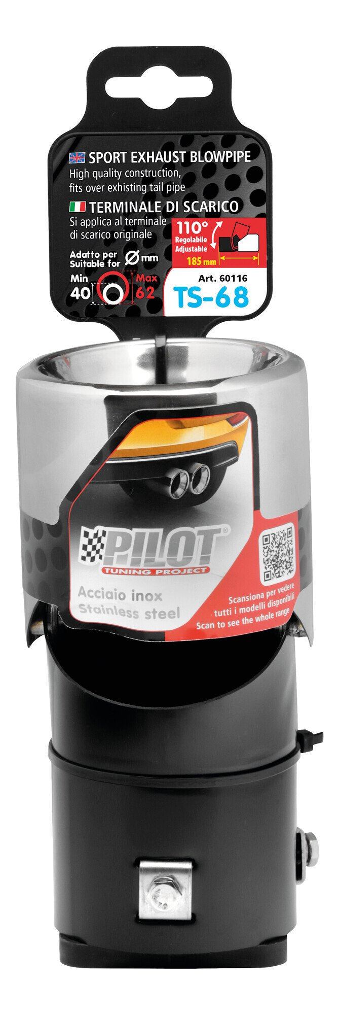 Pilot Terminale di scarico auto Gomito TS-68
