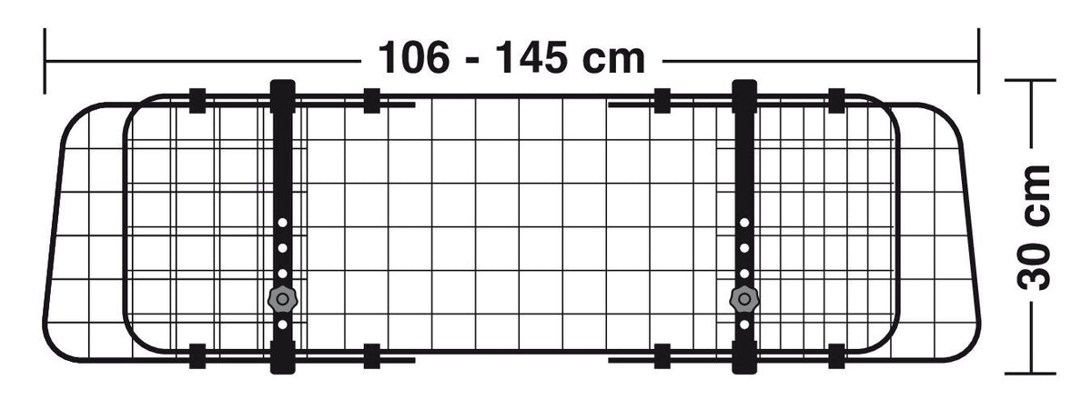 Lampa Guardian, griglia divisoria telescopica, applicazione poggiatesta 60427