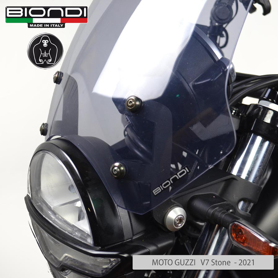 Biondi Cupolino Touring Fumè Chiaro Moto Guzzi V7 III/IV, V9 Bobber, V7 Sport