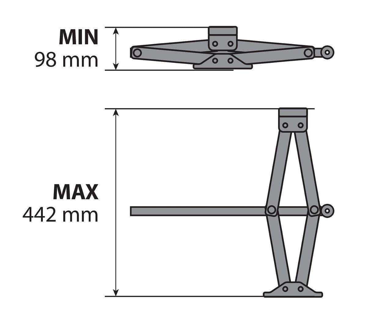 Gato de tijera Lampa - 2.000 kg 71501