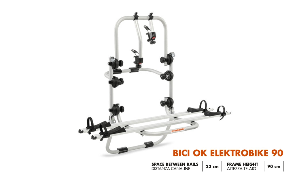 Fabbri BICI OK ELEKTROBIKE - Portabicicletas eléctrico para coche (2 bicicletas eléctricas) 6201812