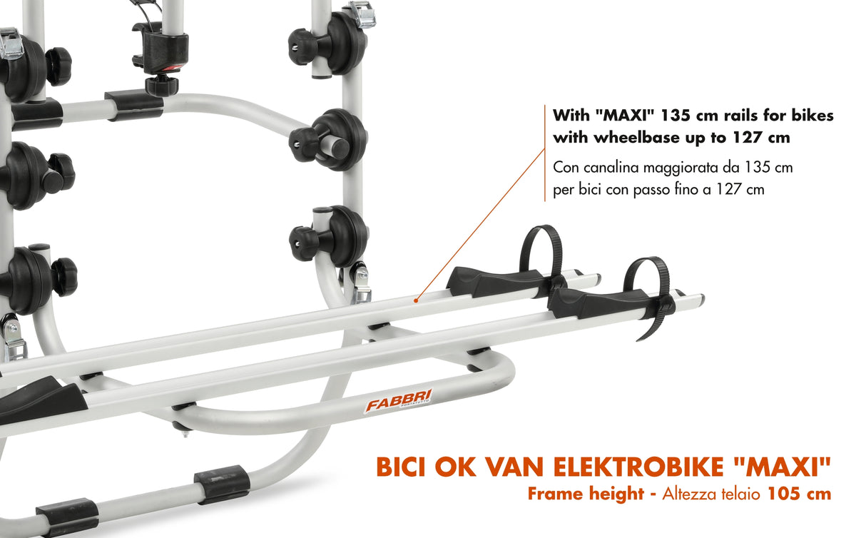 Fabbri BICI OK ELEKTROBIKE VAN – Fahrradträger für E-BIKE VAN (2 Elektrofahrräder) 6201826