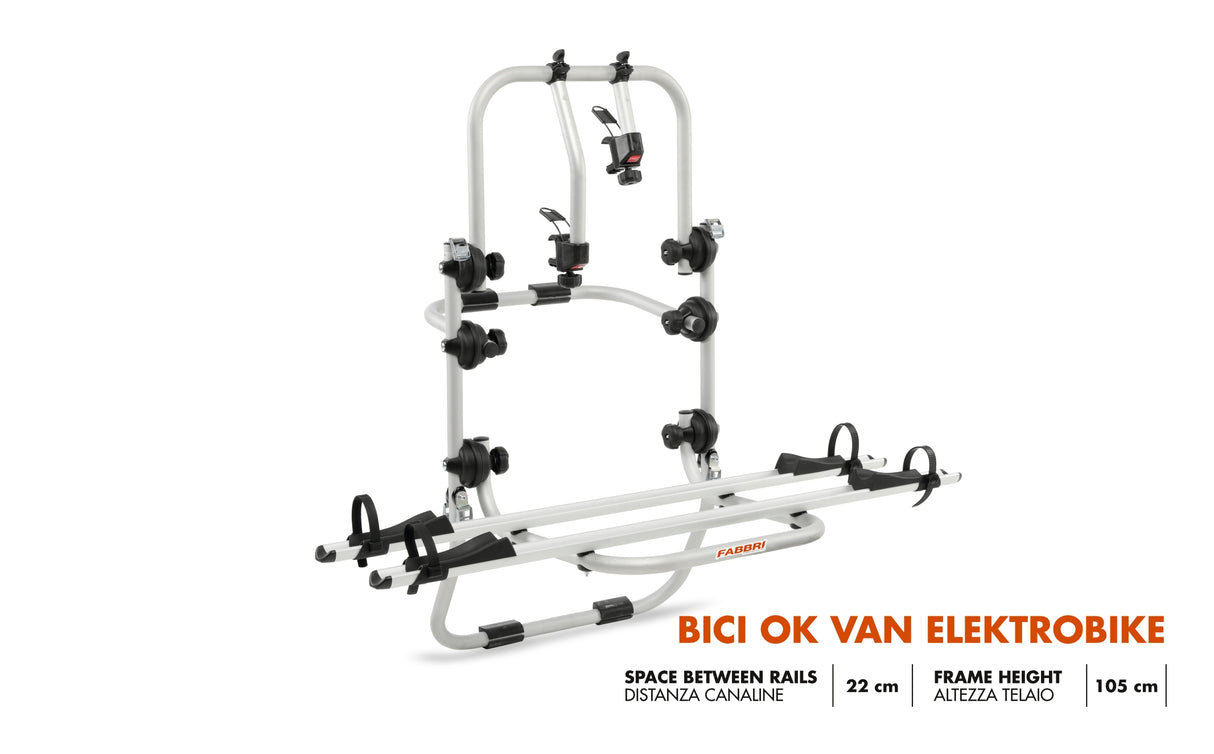 Fabbri BICI OK ELETTROBIKE VAN MAXI – Fahrradträger für E-BIKE VAN (2 Elektrofahrräder) 6201829