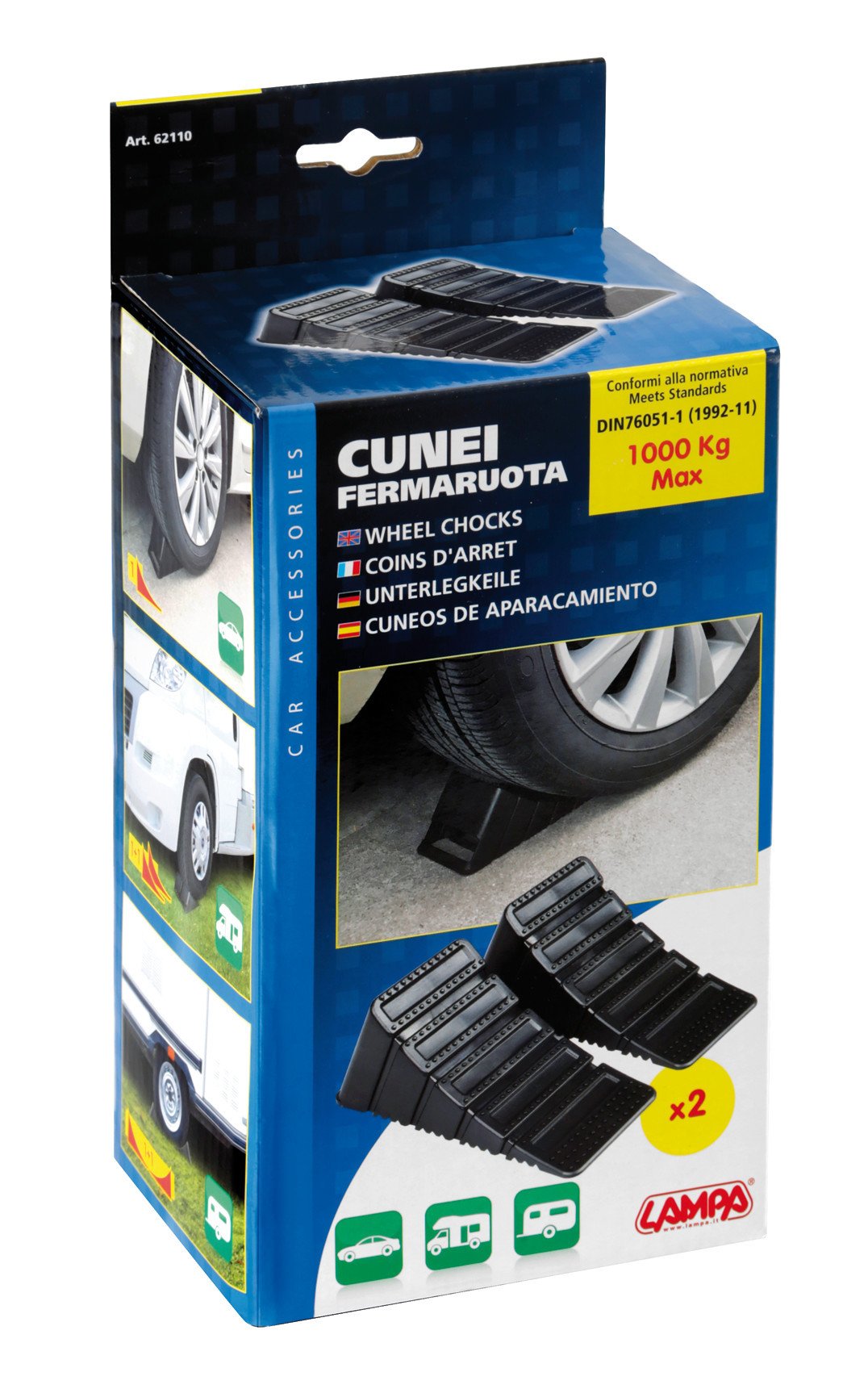 Lampa Coppia cunei fermaruota DIN 62110