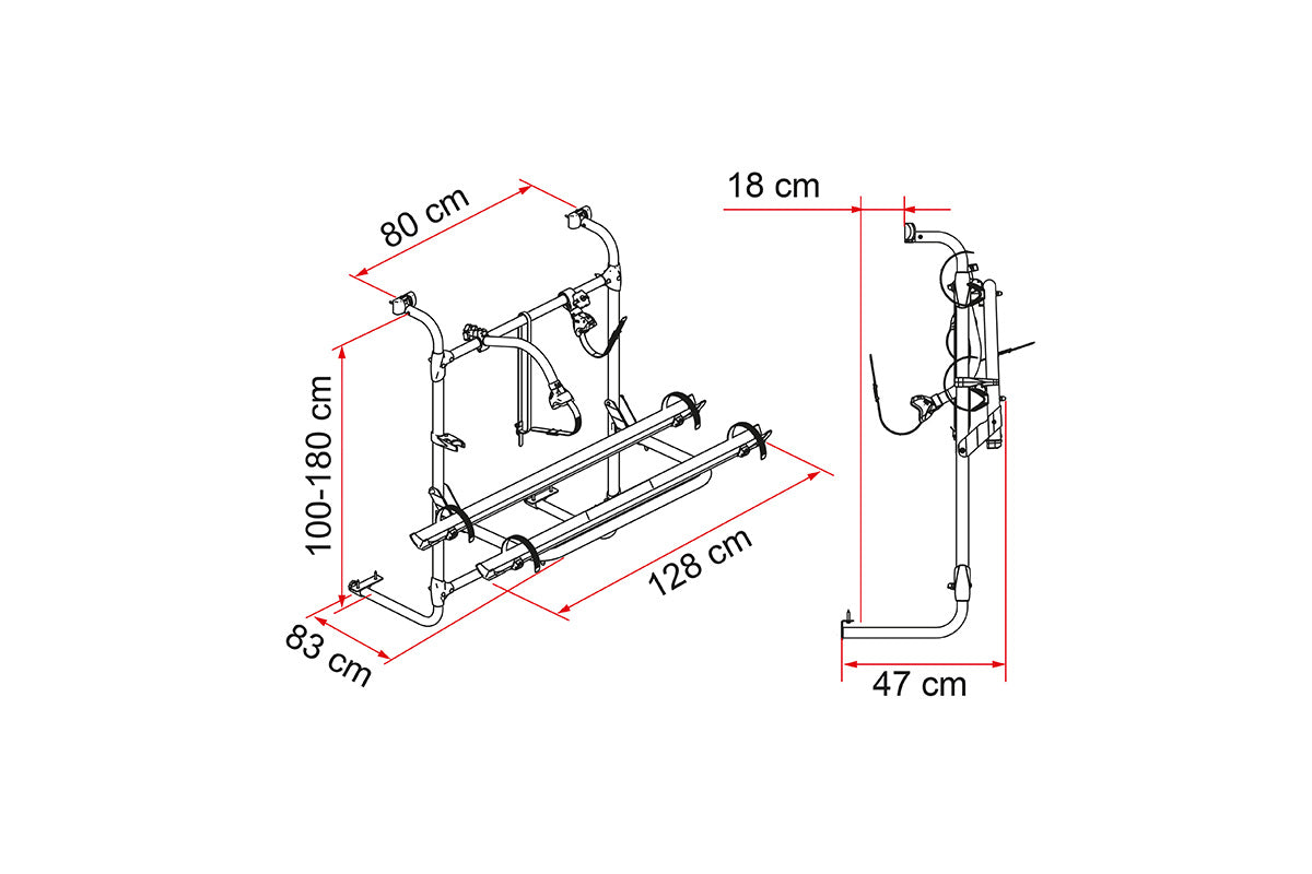 Carry-Bike Caravan Universal Fiamma 02093A76A Bike Rack