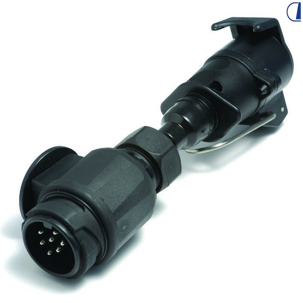 Di-Tec Adattatore rimorchio da spina DIN 13 pin a presa 7 pin