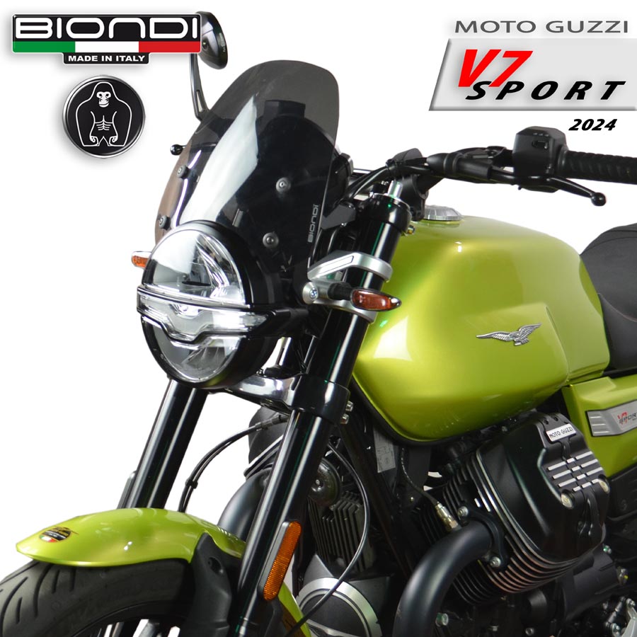 Biondi Cupolino Sport Fumè Scuro Moto Guzzi V7 III/IV, V7 Sport, V9 Bobber - MPN 8010386