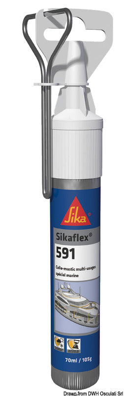 Sellador polimérico Sikaflex 591 blanco 70 ml