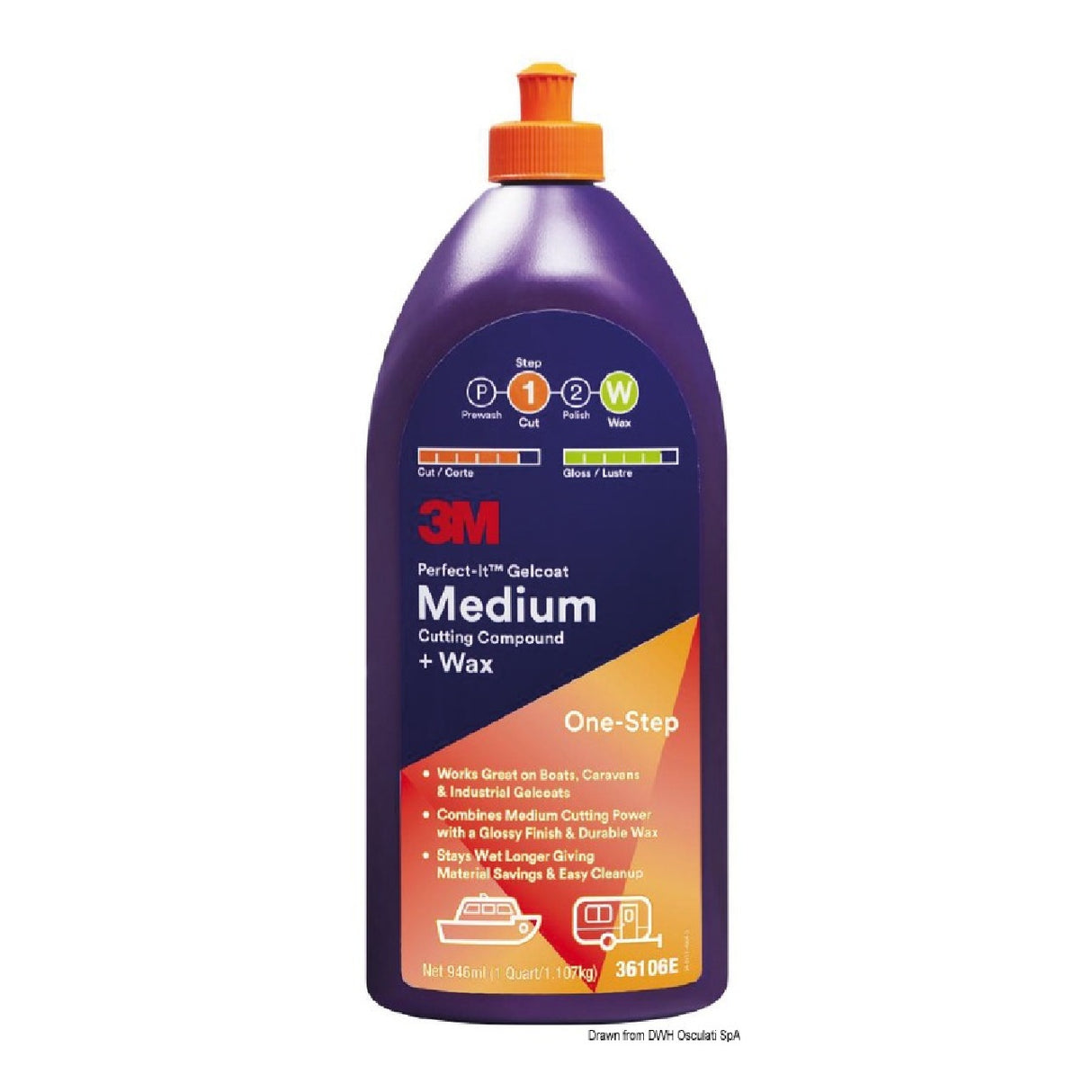 Pulimento 3M para oxidación media Compuesto de corte medio con cera