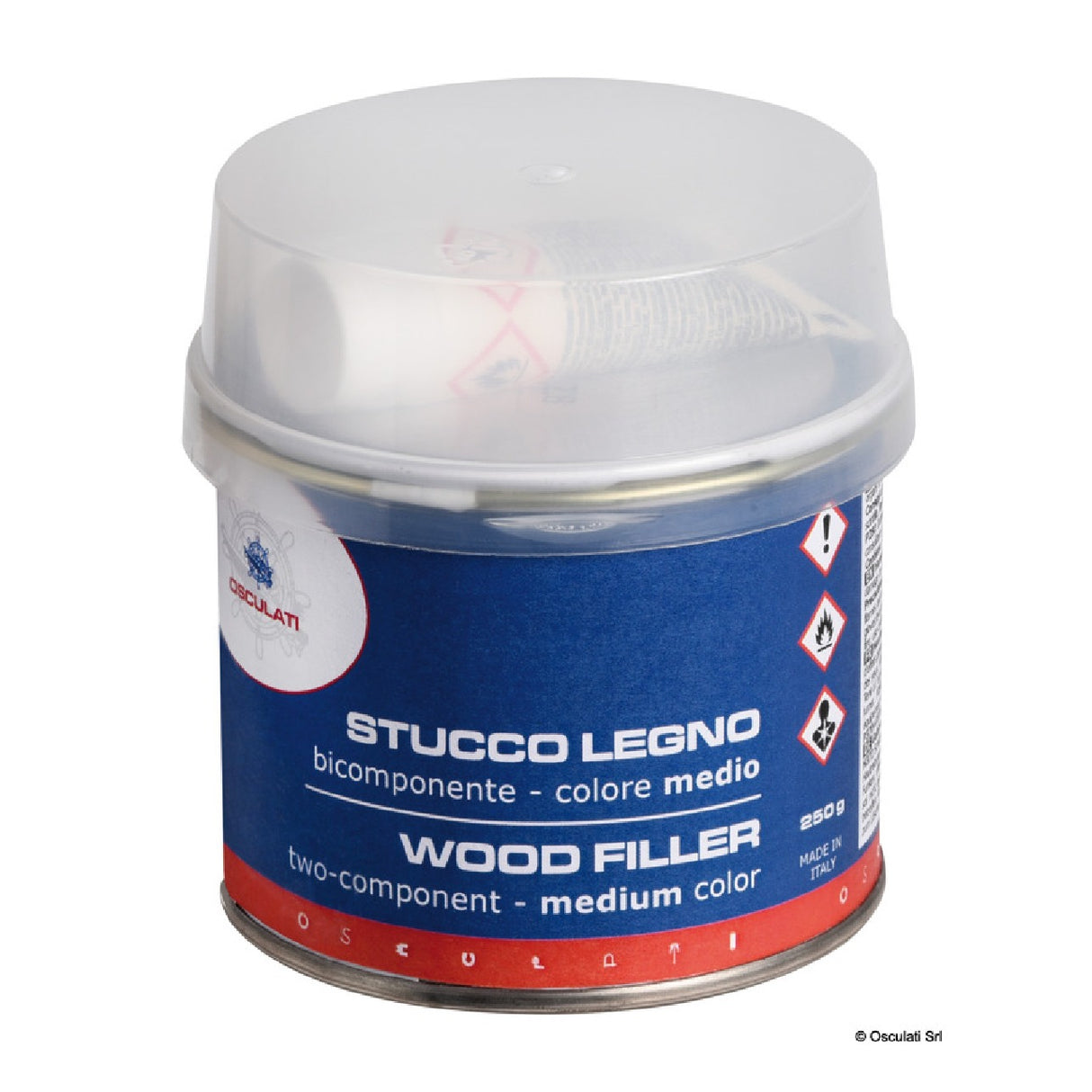 Osculati Stucco per legno bicomponente 250 ml 65.520.12