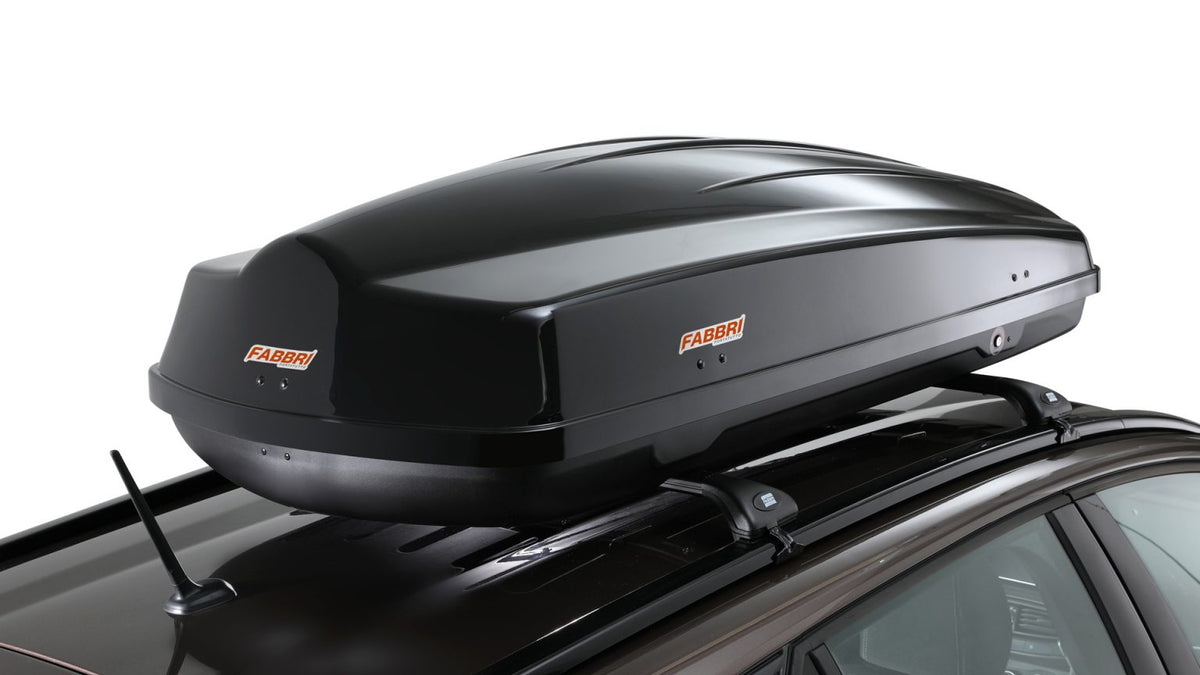 Cofre de techo Fabbri Nova de 340 litros, negro brillante, capacidad de 75 kg, aerodinámico 6503136
