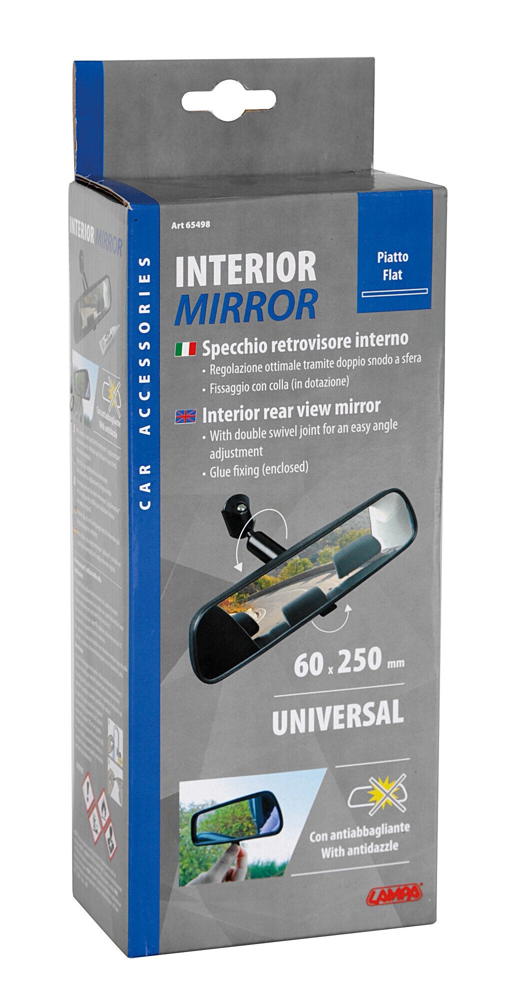 Lampa Specchietto retrovisore interno - 250x60 mm 65498