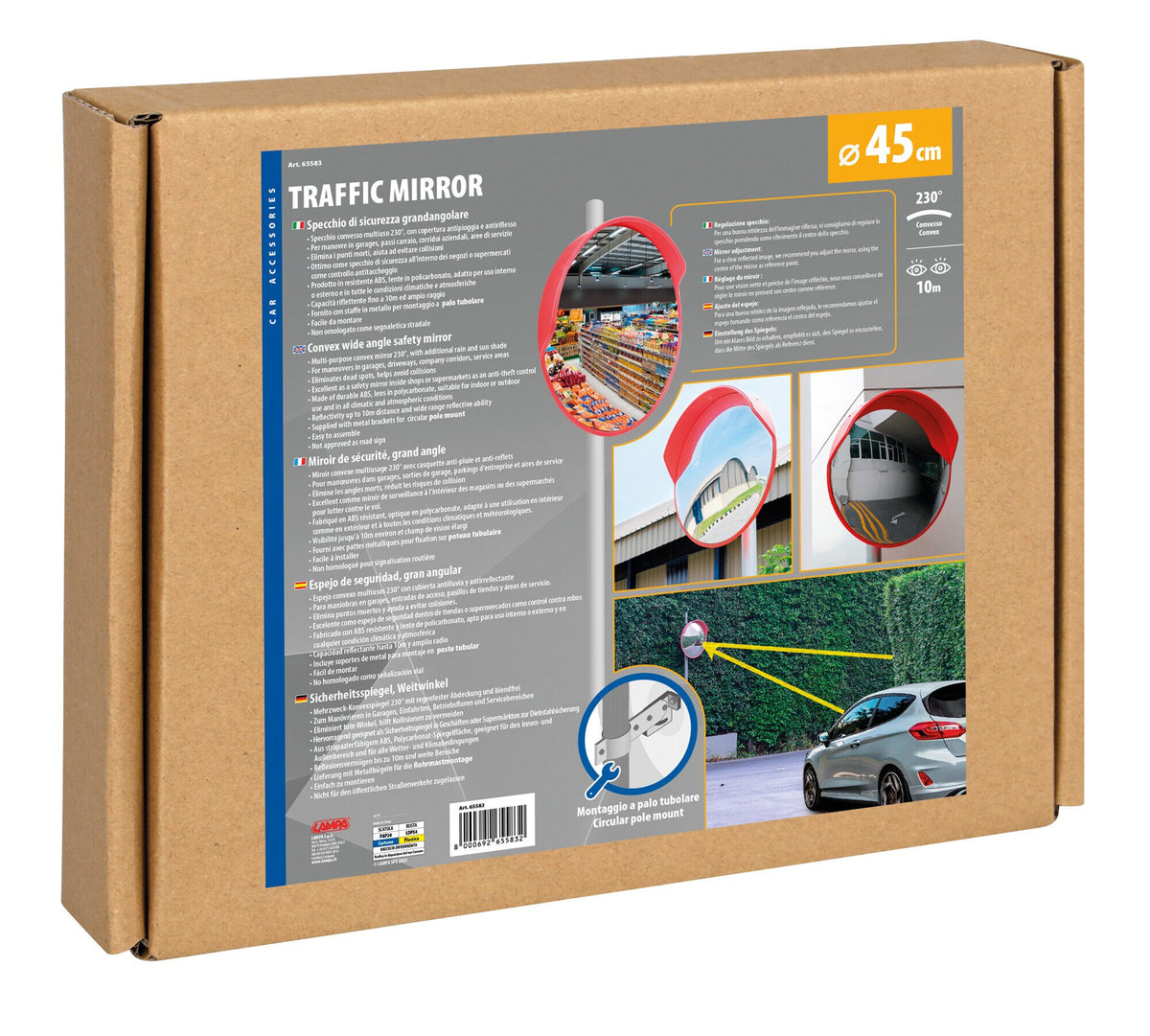 Lampa Traffic Mirror, specchio di sicurezza, grandangolare 230 - 45 cm 65583