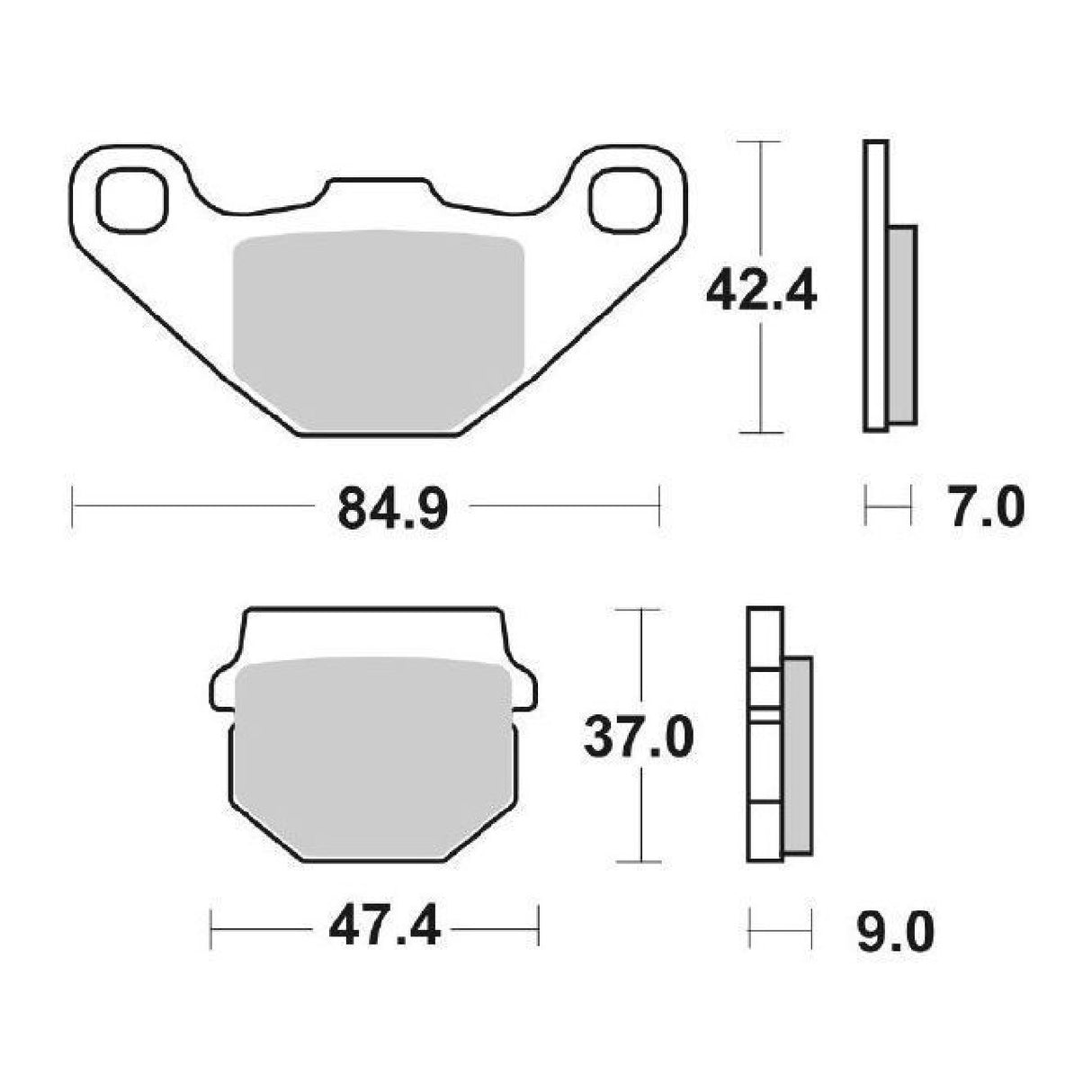 Pastillas de freno SBS 101HF ADLY Air Tec 1 2T 50 CC 06/09