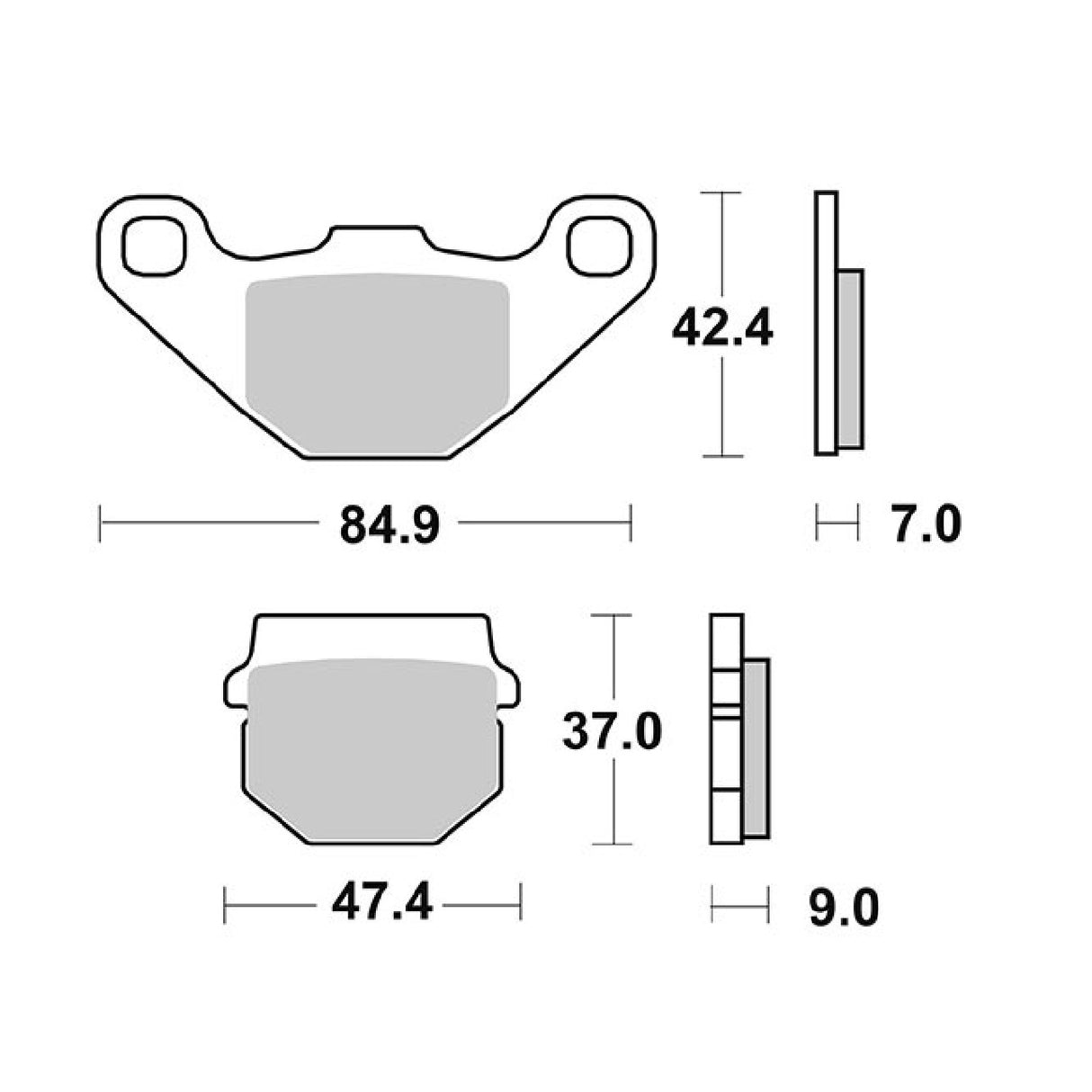 SBS 101HM Brake pads ADLY Air Tec 1 2T 50 CC 06/09