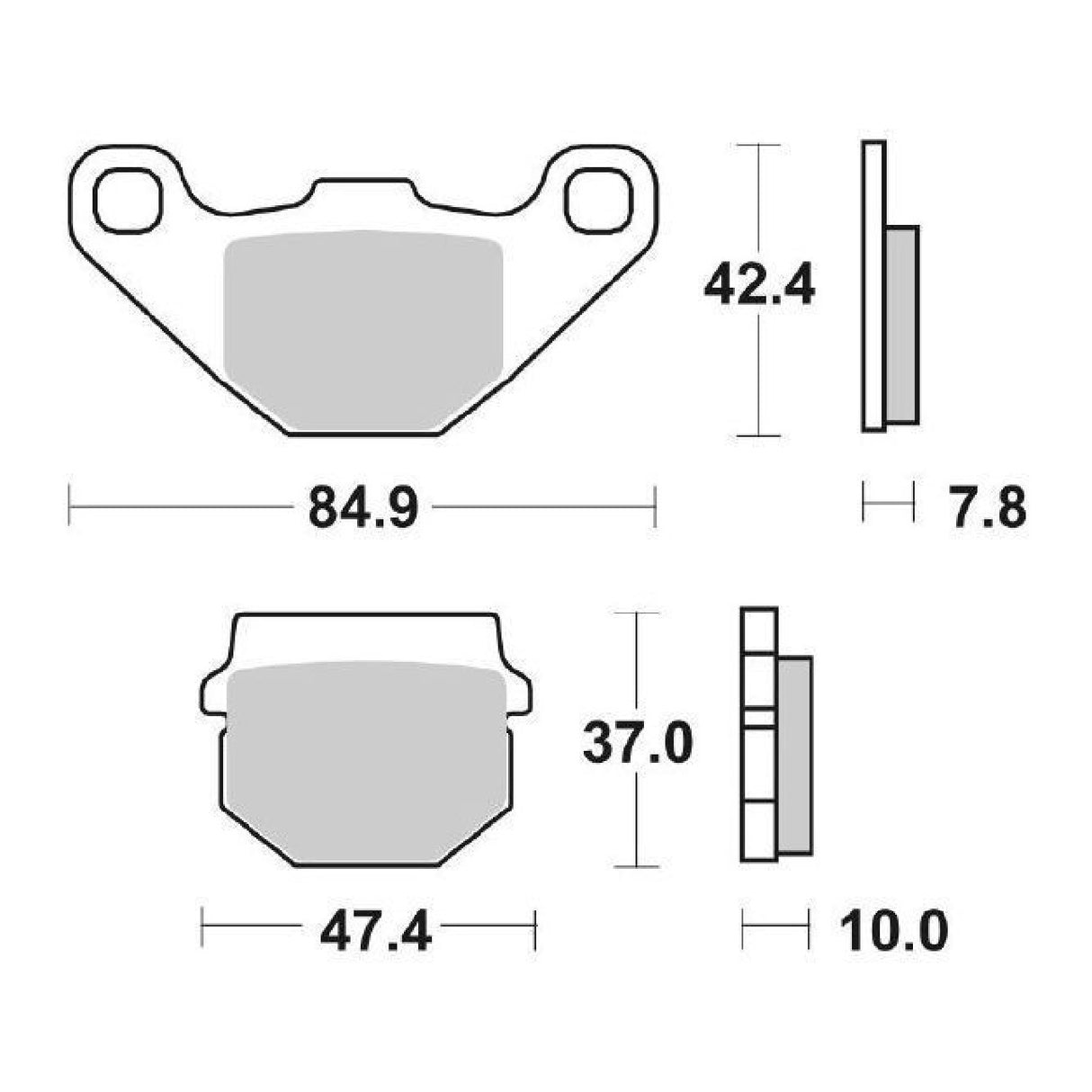 SBS 102HF Brake pads ADLY Noble 2T 50 CC 06/>