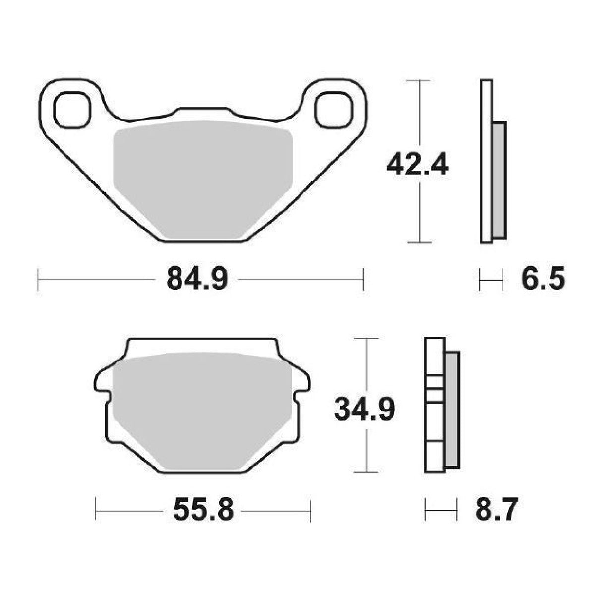 SBS 113HF Brake Pads APRILIA MX SM (11K) 125 CC 04/06