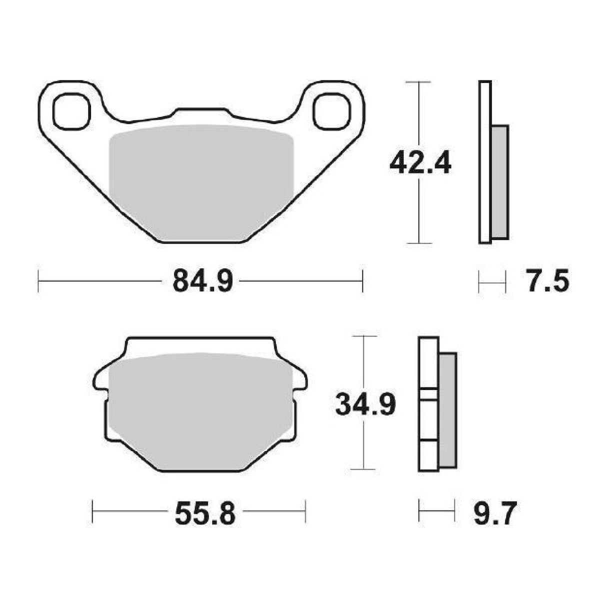 Pastillas de freno SBS 118HF PEUGEOT SV Sport/RG 50 CC 93/>