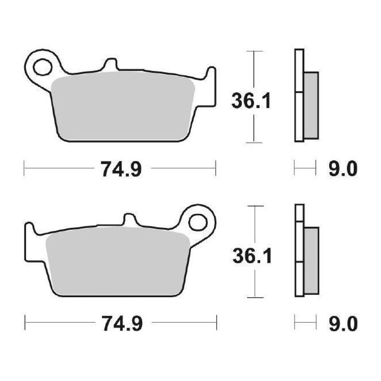SBS 121HF Brake Pads HONDA SRX Shadow (AF20E) 50 CC 98/>