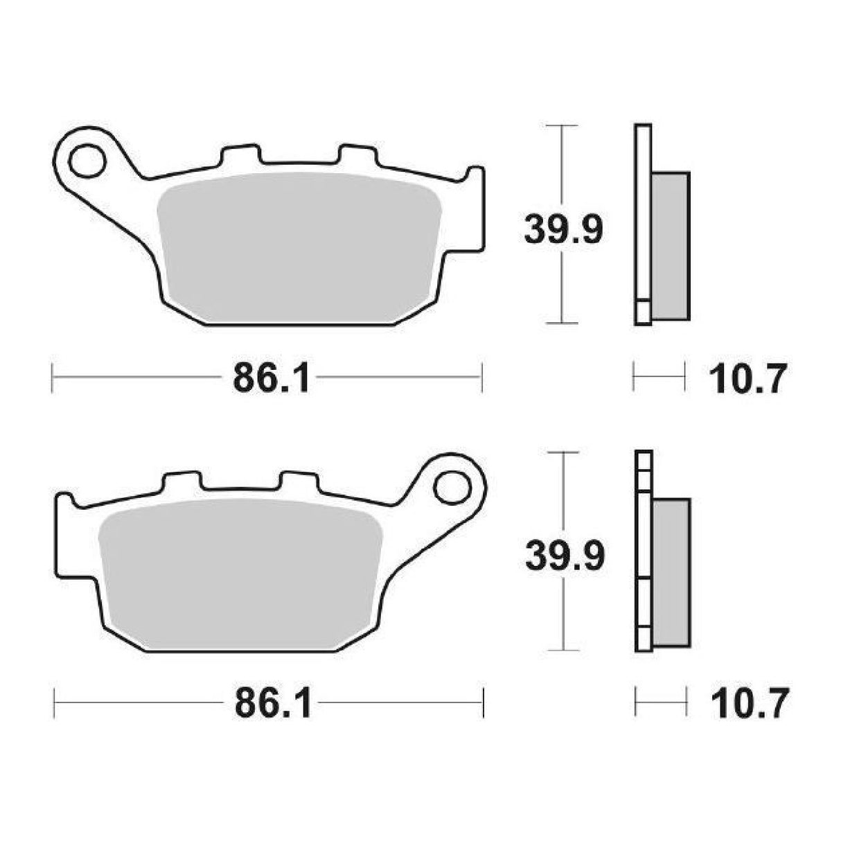 Pastillas de freno SBS 161CT HONDA FES Pantheon 4T (JF12) 125 CC 03/06
