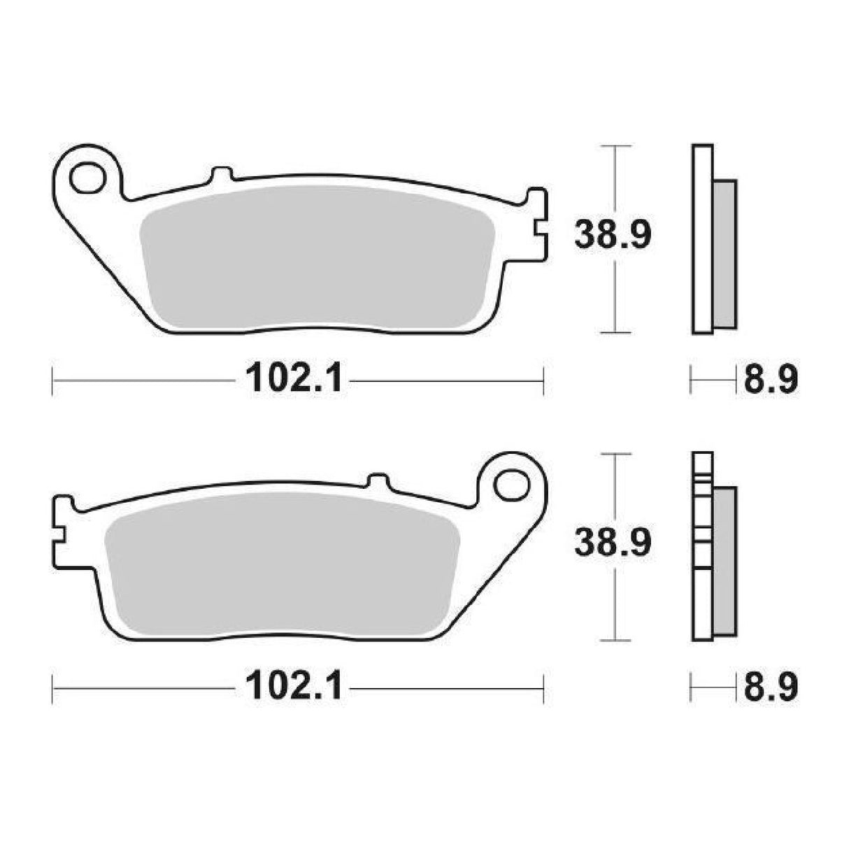 SBS 184MS Bremsbeläge HONDA FJS Silver Wing 400 CC 06/08