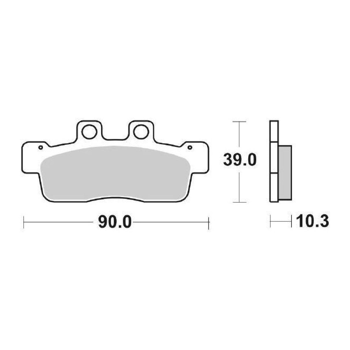 SBS 2072 Par de zapatas de freno HONDA CB K1/K2/K3/K4/K5/K6/K7 Super Sport 450 72/77
